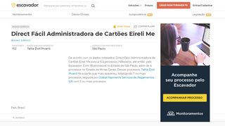 
                            8. Direct Facil Administradora de Cartoes Eireli - Me | Escavador