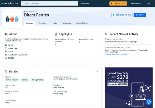 
                            12. Direct Ferries | Crunchbase
