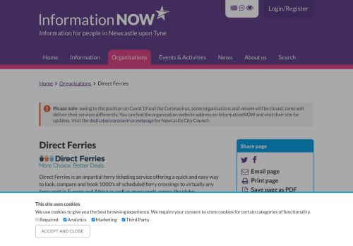 
                            12. Direct Ferries - Information Now