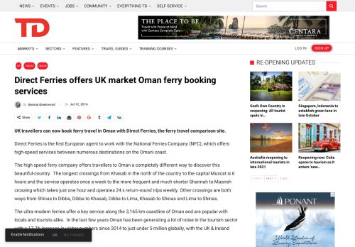 
                            9. Direct Ferries offers UK market Oman ferry booking services