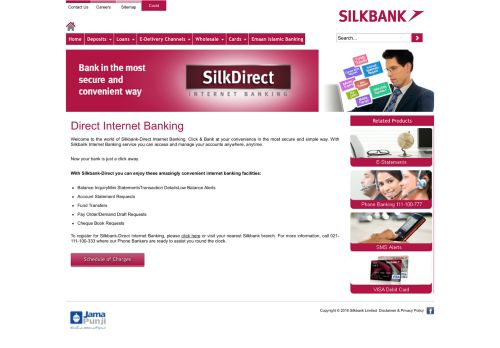 
                            2. Direct Internet Banking| Silkbank Limited - Yes We Can