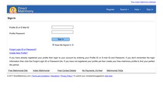 
                            1. Direct Matrimony - Sign In