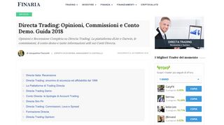 
                            7. Directa Trading: Opinioni, Commissioni e Conto Demo. Conviene?