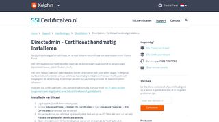 
                            10. Directadmin - Certificaat handmatig Installeren - SSLCertificaten.nl