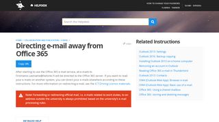 
                            10. Directing e-mail away from Office 365 | Helpdesk