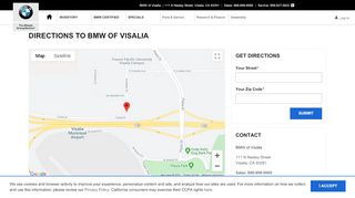 
                            13. Directions to BMW Dealer in Visalia CA | Near Tulare & Hanford