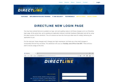 
                            12. DIRECTLINE NEW LOGIN PAGE - Megamation