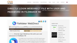 
                            13. Directly login WebDirect file with user and password in FileMaker 16!