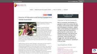 
                            11. Director of Education and Family Engagement Tehilah ... - SAJ