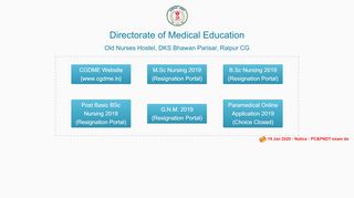 
                            5. Director of Medical Education, Raipur