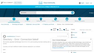 
                            7. Directory - Error: Connection failed! - Cisco Community