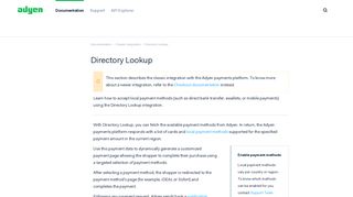 
                            10. Directory Lookup - Adyen's documentation