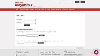 
                            6. Directory Maximizer - Login Section