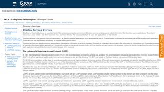 
                            6. Directory Services Overview - SAS Support