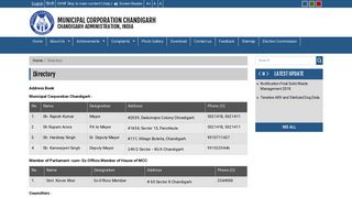 
                            2. Directory | The official website of Municipal Corporation Chandigarh ...