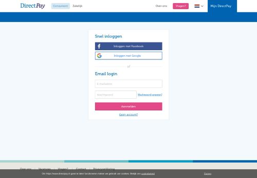 
                            3. DirectPay Aanmelden