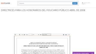 
                            8. DIRECTRICES PARA LOS HONORARIOS DEL FIDUCIARIO ...