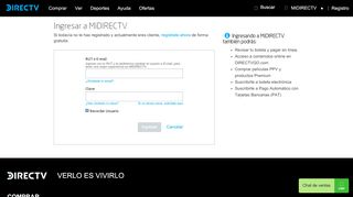 
                            2. DIRECTV® Chile | Sitio Oficial | Ingrese a MiDIRECTV