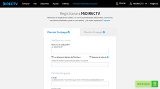 
                            2. DIRECTV® Colombia | Sitio Oficial | Formulario de Registro MiDIRECTV