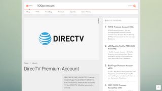 
                            10. DirecTV Premium Account | 100premium