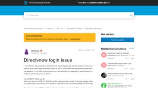 
                            5. Directvnow login issue - AT&T Community