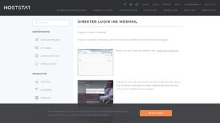 
                            4. Direkter Login ins Webmail - Hoststar