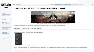 
                            7. Direktes Verbinden mit ARK: Survival Evolved – Nitradopedia