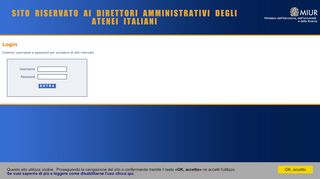 
                            5. Direttori Amministrativi - Login - Atenei - Accessi Riservati