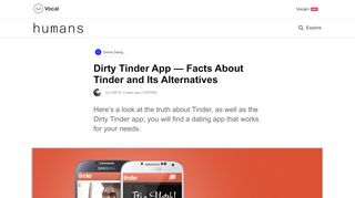 
                            5. Dirty Tinder App — Facts About Tinder and Its Alternatives | Humans