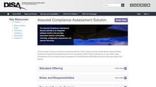 
                            12. DISA - Assured Compliance Assessment Solution (ACAS)