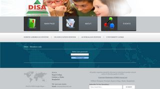 
                            7. D.I.S.A.- Members Only Login Page