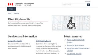 
                            13. Disability benefits - Canada.ca