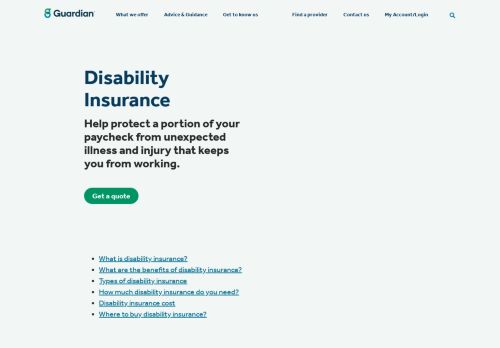 
                            11. Disability Income Insurance - Compare Types | Guardian