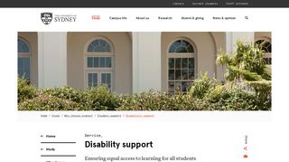 
                            8. Disability support - The University of Sydney