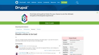 
                            13. Disable articles to be load [#1517804] | Drupal.org