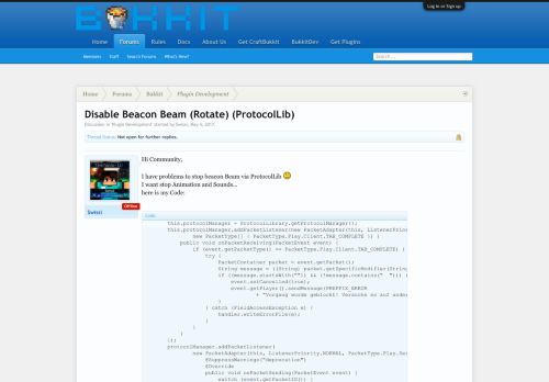 
                            4. Disable Beacon Beam (Rotate) (ProtocolLib) | Bukkit Forums