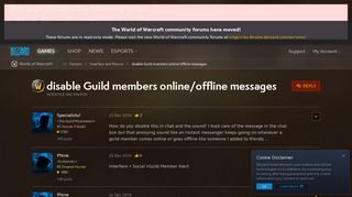 
                            1. disable Guild members online/offline messages - World of Warcraft ...