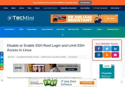 
                            12. Disable or Enable SSH Root Login and Limit SSH Access in Linux