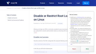 
                            6. Disable or Restrict Root Login via SSH on Linux - Vultr.com
