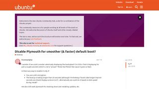 
                            12. Disable Plymouth for smoother (& faster) default boot? - Desktop ...