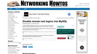 
                            3. Disable remote root logins into MySQL « Networking How To's