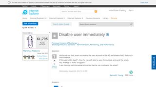 
                            1. Disable user immediately - Microsoft