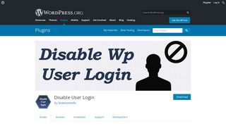 
                            2. Disable User Login | WordPress.org