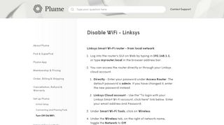 
                            6. Disable WiFi - Linksys – Plume