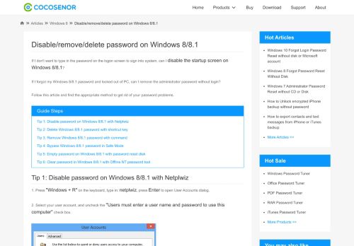 
                            11. Disable/remove/delete password on Windows 8/8.1 with 6 tips