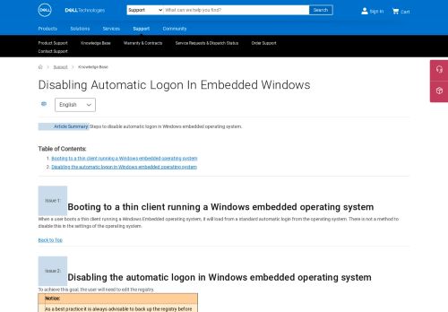 
                            6. Disabling Automatic Logon In Embedded Windows | Dell US