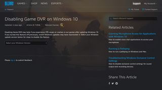 
                            8. Disabling Game DVR on Windows 10 - Blizzard Support