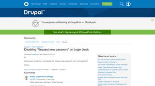 
                            1. Disabling 'Request new password' on Login block | Drupal.org