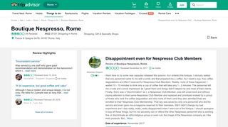 
                            9. Disappointnent even for Nespresso Club Members - TripAdvisor