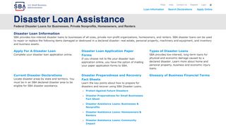 
                            13. Disaster Loans - Small Business Administration